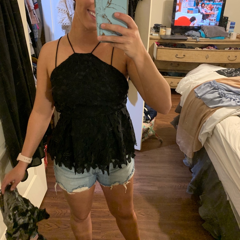 Black tank top